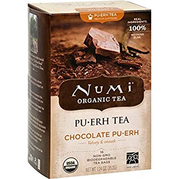 NUMI TEA TEA,OG2,CHOCOLATE PUERH, 16 BAG