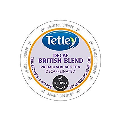 Tetley Tea British Blend Decaf Kcups 96ct by Tetley
