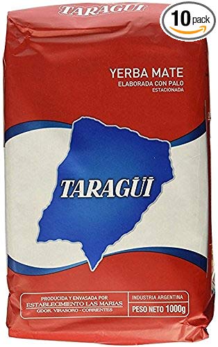 Taragui Yerba Mate Regular Blend, 2.2lb, (Pack of 10)