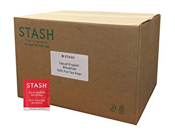 Stash Tea Decaf English Breakfast Black Tea, 1000 Tea Bags in 8.8 Pound Box