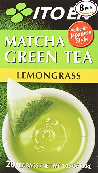 Ito En Matcha Green Tea, Lemongrass, 20 Count (Pack of 8)