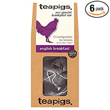 teapigs English Breakfast Tea, 15 Count (Pack of 6)