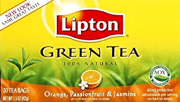 Lipton Tea Green Tea Orange Passion Fruit & Jasmine 20.0 BG(Pack of 12)