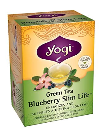 Yogi Blueberry Slim Life Green Tea, 16 Tea Bags (Pack of 18) ,Yogi-fe2f