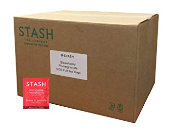 Stash Tea Strawberry Pomegranate Herbal Tea, 1000 Tea Bags in 8.8 Pound Box