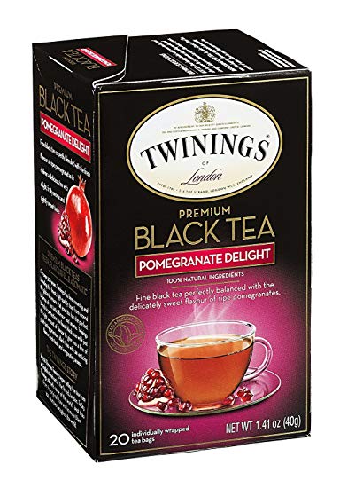 Twinings of London Premium Black Tea Pomegranate Delight 20 BAG (Pack of 18)