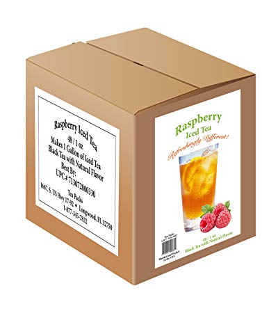 Tea Packs Iced Tea, Raspberry, 48 Count