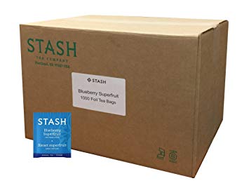 Stash Tea Blueberry Superfruit Herbal Tea, 1000 Tea Bags in 8.58 Pound Box