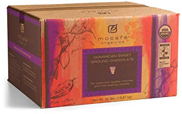 MOCAFE Organics Dominican Sweet Ground Chocolate, 30-Pound Box