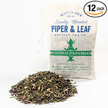Piper and Leaf Tea Co Sassyfras Strawberry, 35 Gram (Pack of 12)