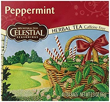 CELESTIAL SEASONINGS HERB TEA,PEPPERMINT, 40 BAG