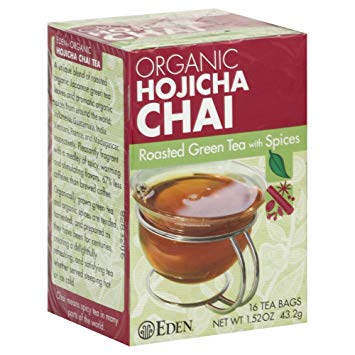 Eden Foods Organic Hojicha Chai Roasted Green Tea with Spices -- 16 Tea Bags