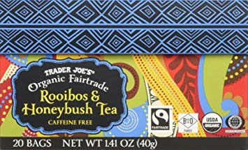 2 boxes of 20 bags Trader Joes Organic Fairtrade Rooibos & Honeybush Tea