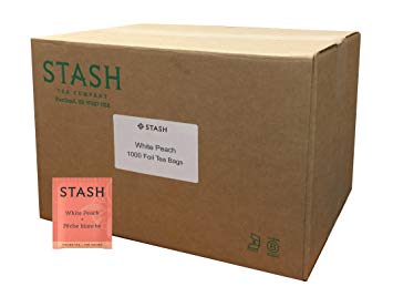 Stash Tea White Peach Wuyi Oolong Tea, 1000 Tea Bags in 6.98 Pound Box