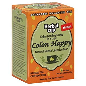 Colon Herbal Tea Happy Mango 16 Bags (Case of 6)