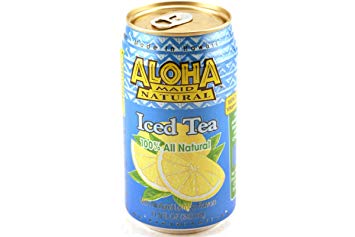 Aloha Maid Iced Tea 100% All Natural (Natural Lemon Flavor) - 11.84fl oz (24 packs)