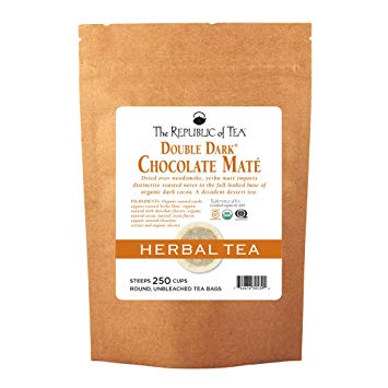 The Republic Of Tea Organic Double Dark Chocolate Mate, 250 Tea Bag Bulk