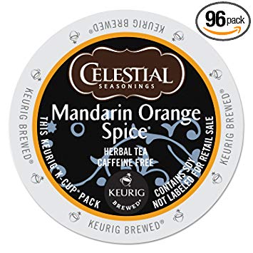 Celestial Seasonings 14735CT Mandarin Orange Spice Herb Tea K-Cups, 96/carton