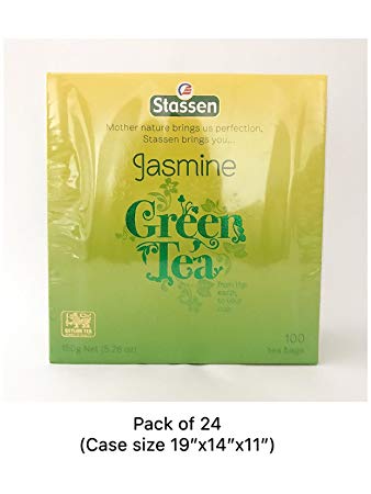 Stassen Pure Jasmine Green Tea, 100 Tea Bags (Pack of 24)