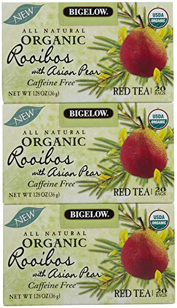 Bigelow Organic Rooibos w/ Asian Pear Tea Bags - 20 ct - 3 pk