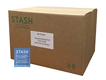 Stash Tea Double Bergamot Earl Grey Tea 1000 Count Box of Tea Bags Individually Wrapped in Foil, Full...