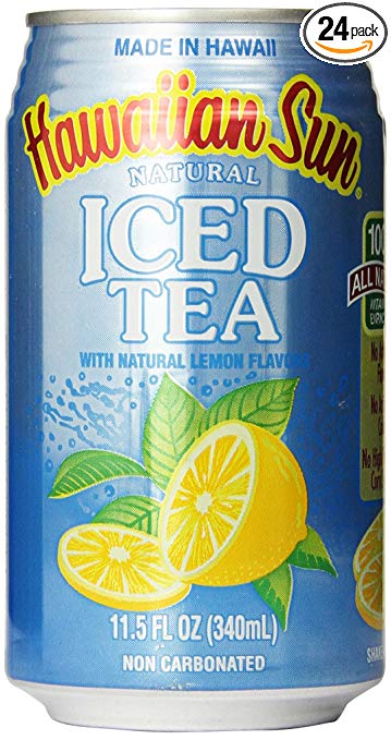 Hawaiian Sun Iced Tea, Lemon, 11.5-Ounce (Pack of 24)