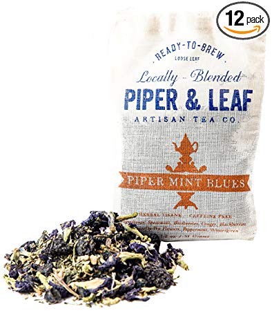 Piper and Leaf Tea Co Mint Blues, 35 Gram (Pack of 12)