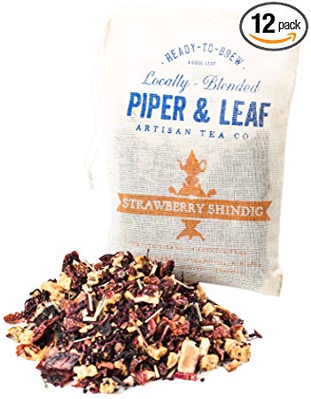Piper and Leaf Tea Co Strawberry Shindig, 35 Gram (Pack of 12)