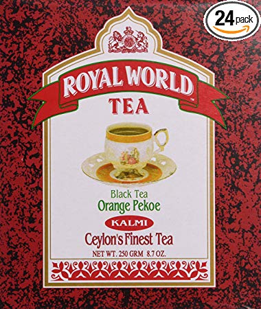 Royal World Orange Pekoe Kalmi Black Tea, 250 Gram (Pack of 24)