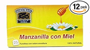 Hornimans Manzanilla Con Miel (Chamomile Tea) 50grs. 25 Envelopes Per Box 12-pack