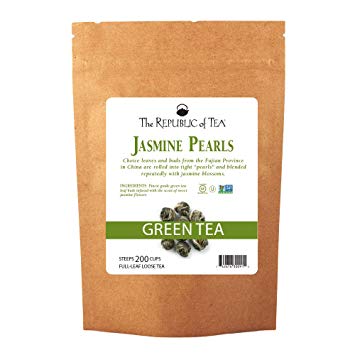 The Republic Of Tea Jasmine Pearls Full-Leaf Loose Green Tea, 1 Pound / 200 Cups