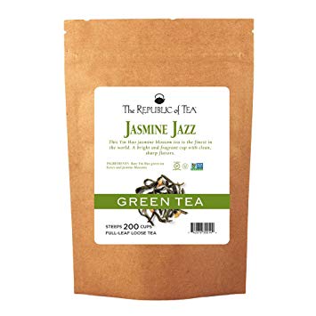 The Republic Of Tea Jasmine Jazz Green Full-Leaf Tea, 1 Pound / 200 Cups