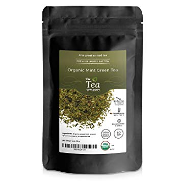 Organic Mint Green Tea Loose Leaf by The Tea Company 16oz