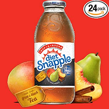 Diet Snapple Trop-A-Rocka Tea,16 oz Plastic Bottles (24 Pack)