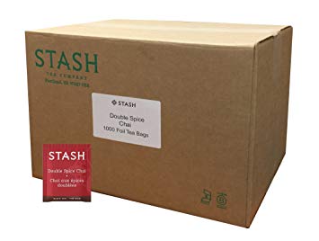 Stash Tea Double Chai Spice Black Tea, 1000 Tea Bags in 8.58 Pound Box