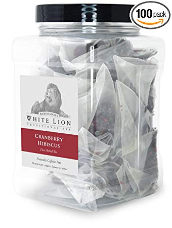White Lion Limited - Cranberry Hibiscus Fine Herbal Tea Bulk Sachets 2-50 Count Case