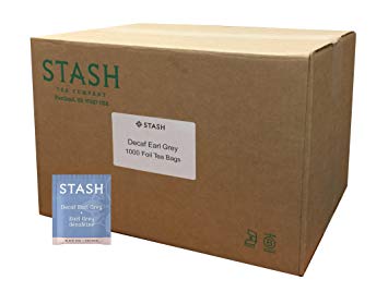 Stash Tea Decaf Earl Grey Black Tea, 1000 Tea Bags in 8.58 Pound Box